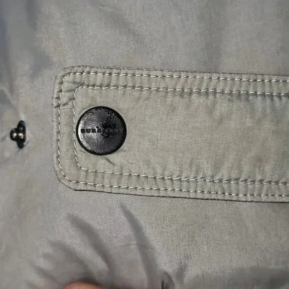 Burberry Vintage Nylon Parka Gray  Jacket  Size Large - Picture 4 of 10